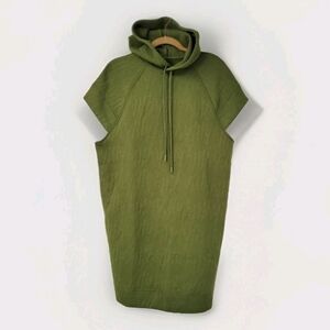 Yitty Major Label Backless Hoodie Dress Size Small Bossy Mossy Green Spellout